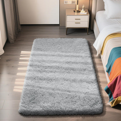 8x10 Fluffy Area Rugs for Living Room,Black Large Shag Area Rug for Bedroom