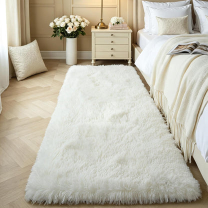 Pink Fluffy 4x6 Area Rugs for Bedroom Girls, Plush Washable Carpet