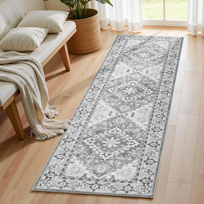 Lofus 5x7 Area Rugs for Living Room Bedroom, Soft Boho Carpet Floral Brown