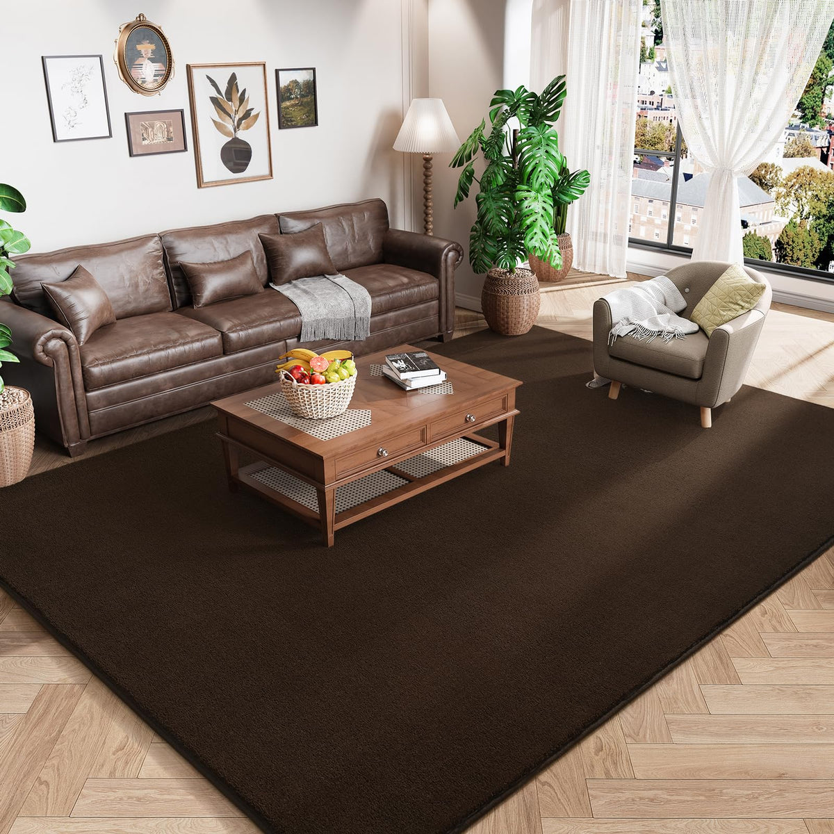 Amearea Modern Area Rugs for Bedroom Living Room, 4x6 Blue Memory Foam Rug