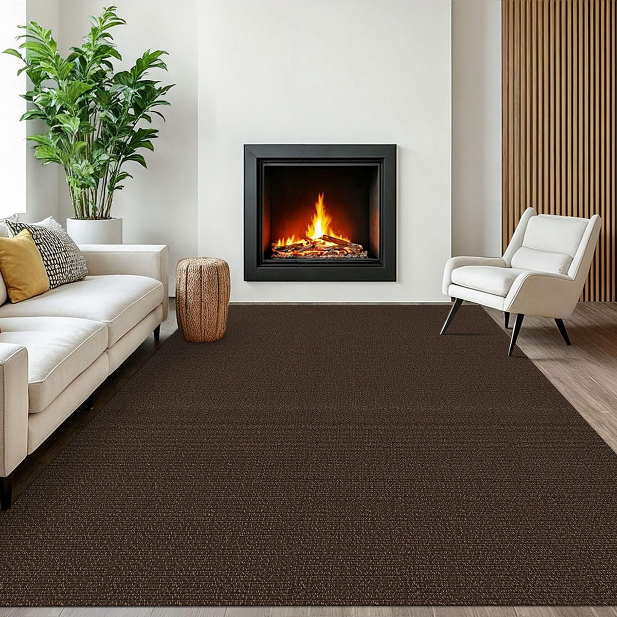 EARTHALL Washable Area Rug, Non Slip Entryway Rug, 4x6 Ft, Sand/Beige
