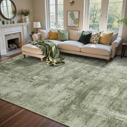 6x9 Ft Abstract Washable Area Rugs for Living Room Blue