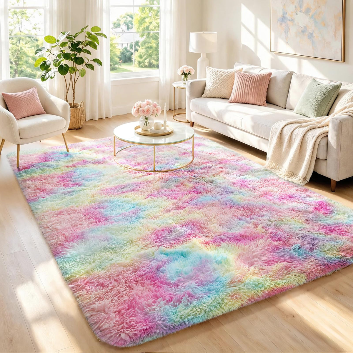 Ophanie Small Rug Upgrade Non Slip Throw Bedside Area Rugs, Fluffy Soft Grey Mini Bedroom Carpet, Affordable Door Entryway Indoor Inside Front Entrance Dog 2x3 Mat, Home Decor Aesthetic, Nursery