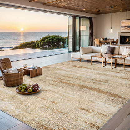 PLHXFR 8x10 Area Rug Living Room: Modern Abstract Washable Carpet Grey