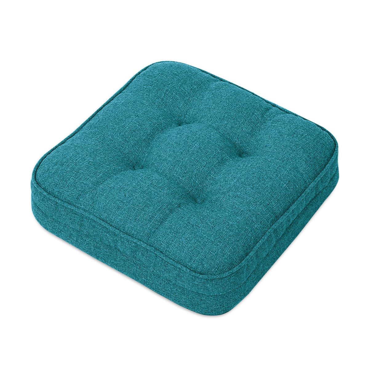 GOFORIT Chair Cushions,Tufted Shredded Memory Foam Chair Pads, Non-Slip Seat Cushions with Removable Cover, 16'' x 16'', Beige