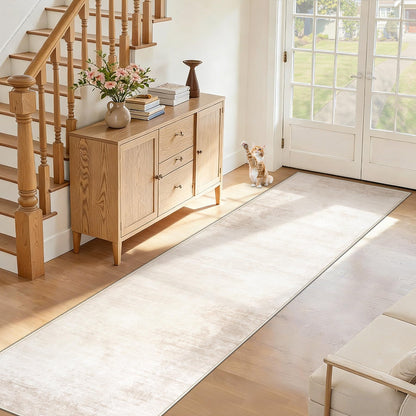 Area Rugs 8x10 Living Room: Washable Rug Modern Abstract Large Rugs Soft Non Slip Neutral Rug Stain Resistant Indoor Carpet for Bedroom Kitchen Dining Room Table Nursery Home Office Rugs(Beige,8'x10')