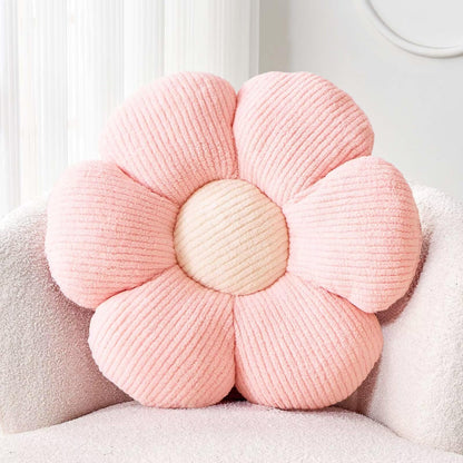 Kcvvcr Flower Throw Pillow, Soft White 14.9" Shaped Floor Pillow for Home Decor, Cute Aesthetic Plush Decorative Pillows for Bed, Sofa, Couch