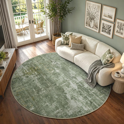 6x9 Ft Abstract Washable Area Rugs for Living Room Blue