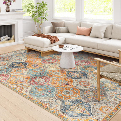 Lahome Moroccan Kitchen Rugs Non Slip Washable, 2x4 Rugs for Entryway