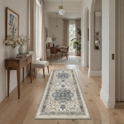 GENIMO 8x10 Washable Area Rugs for Living Room, Non Slip, Taupe Brown