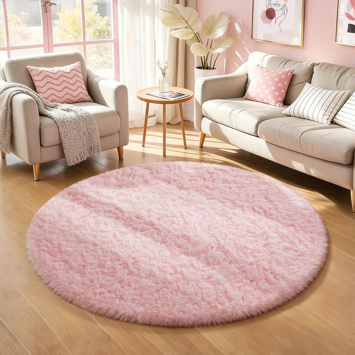 Ophanie Area Rugs for Living Room Bedroom, Washable Non-Slip Fluffy Soft Grey Shag Carpet, Indoor Floor Gray 4x6 Fuzzy Shaggy Living Room Plush Rug for Kids Home Dorm Decor Aesthetic