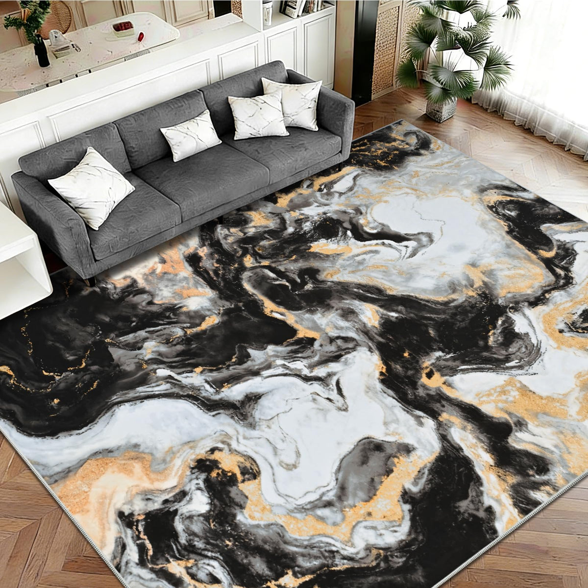 Yinhua 6x9 Area Rugs for Living Room, Washable Large Rugs for Bedroom