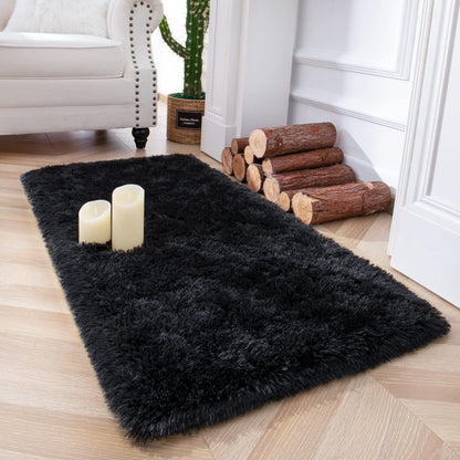 Chicrug Soft Runner Rug for Bedroom Living Room Plush Fluffy Rugs 2x6