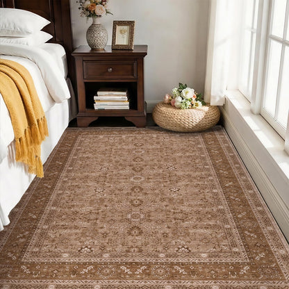 OPPODREAM Vintage Blue Area Rugs 5x7, Washable Rug for Living Room