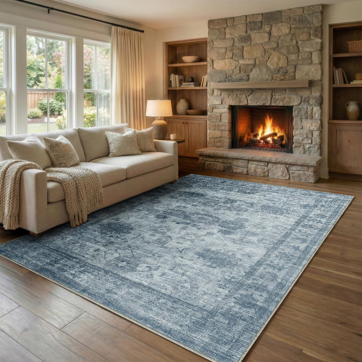 Homemate Washable Rug 8x10 Area Rugs - Vintage Rugs for Living Room