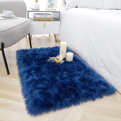Noahas 2x6 Black Fluffy Soft Runner Rug Non-Slip for Bedroom Dorm Hallway