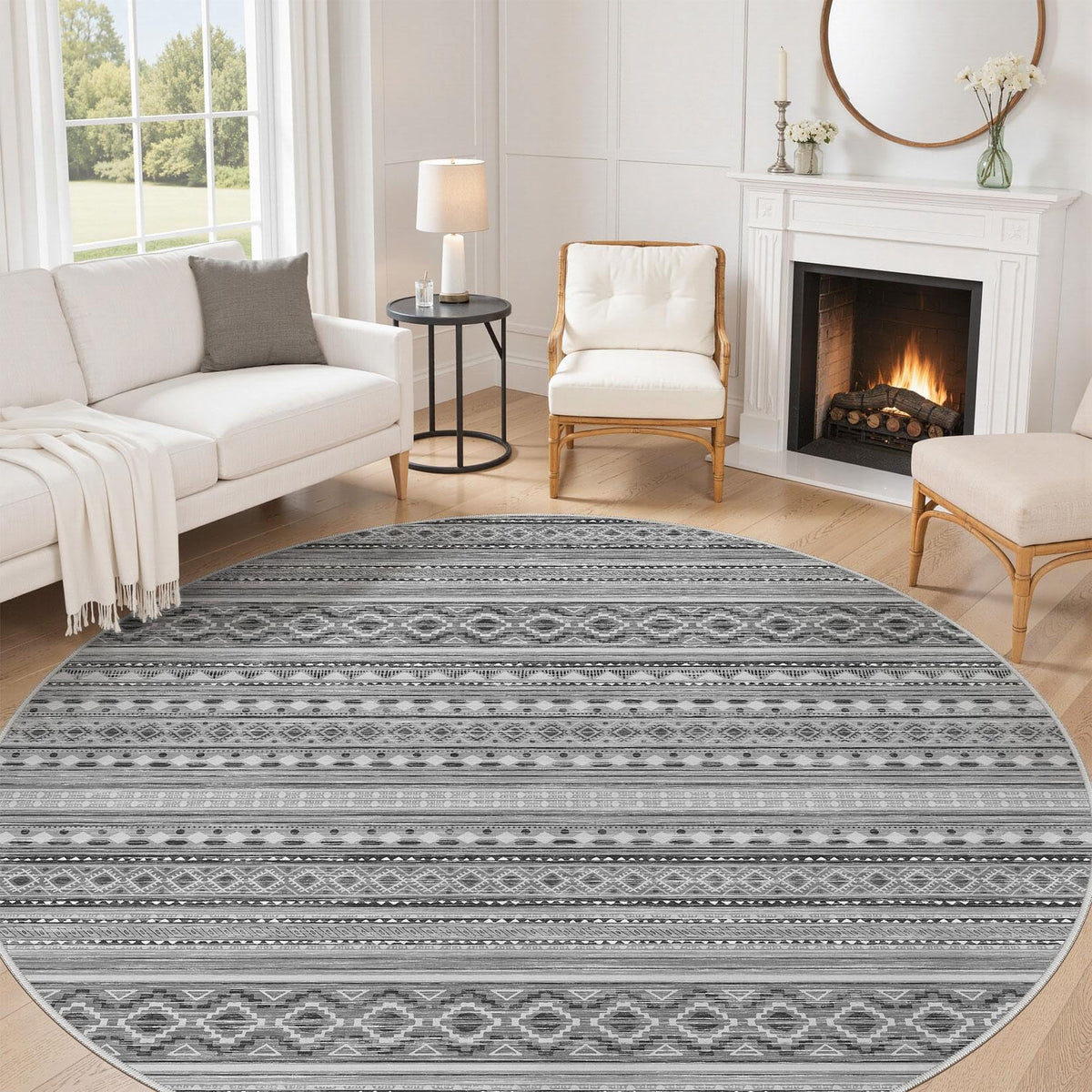 cotiled Boho 5x7 Area Rugs for Living Room: Soft Moroccan Washable Rug