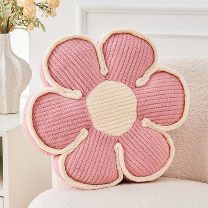 Kcvvcr Flower Pillow, Soft Flower Decorative Throw Pillow, Cute Daisy Flower Shaped Seating Floor Cushion Room Décor Plush Pillows for Sofa Couch Bed (13.7 Inch, Sage Green)
