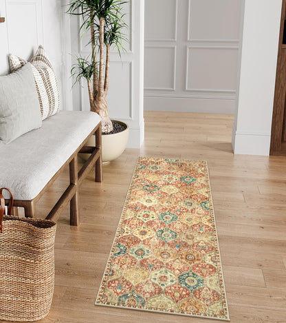 Lahome Moroccan Kitchen Rugs Non Slip Washable, 2x4 Rugs for Entryway