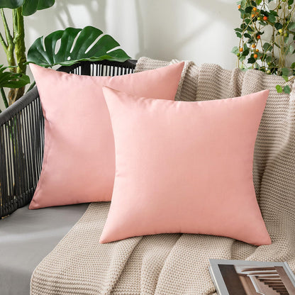 MIULEE Decorative Outdoor Pillow Covers Euro Waterproof 24x24 Beige