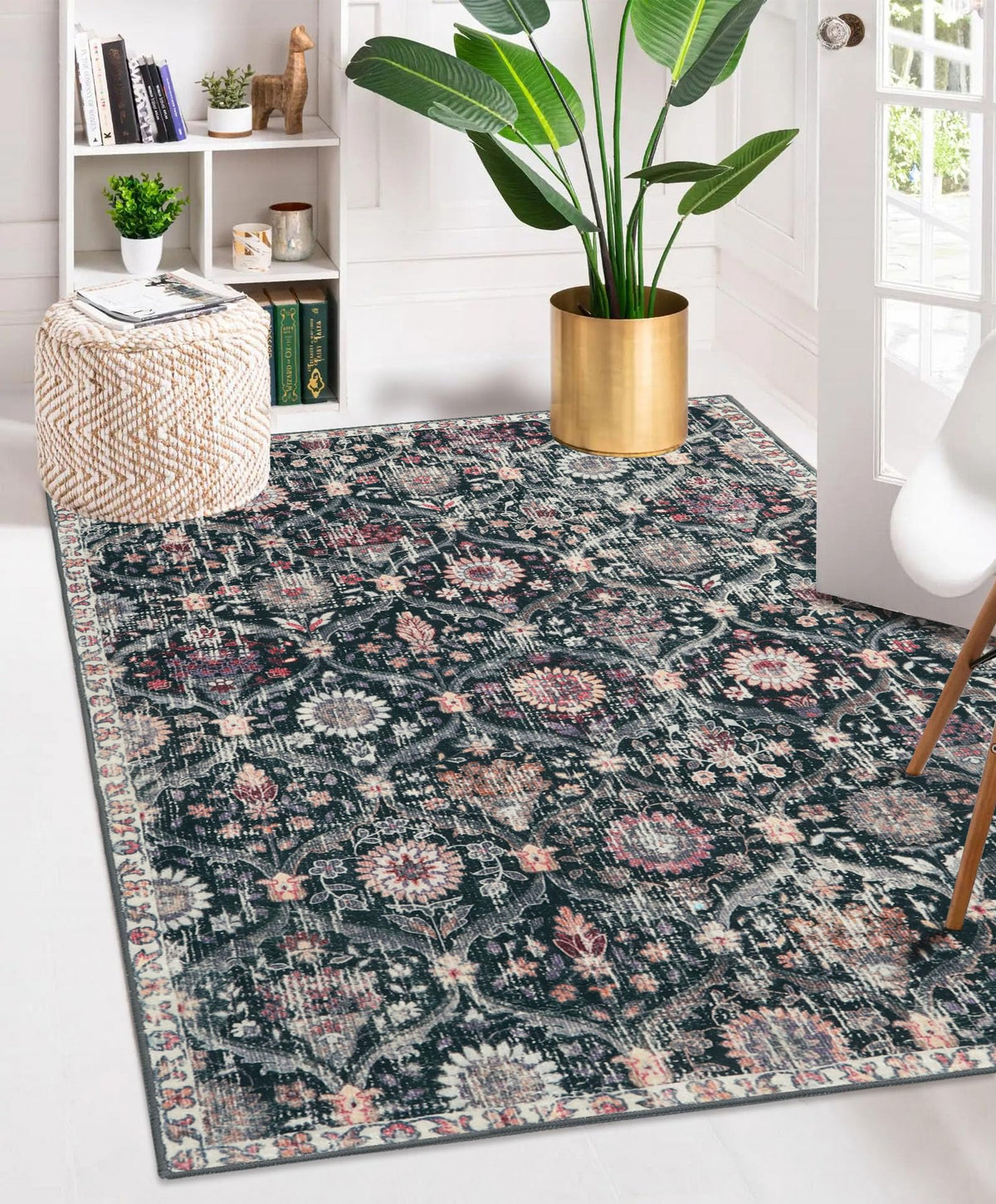 Lahome Moroccan Kitchen Rugs Non Slip Washable, 2x4 Rugs for Entryway