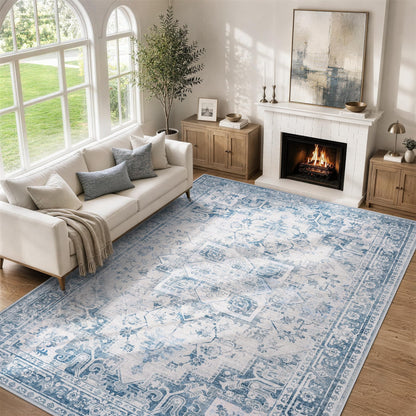 8x10 Area Rugs for Living Room Washable Non-Slip Rug Beige