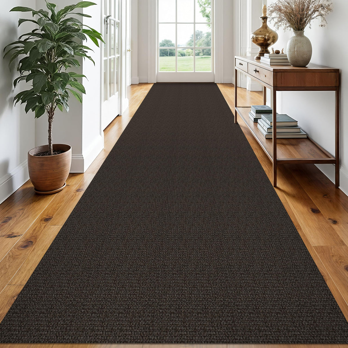 EARTHALL Washable Area Rug, Non Slip Entryway Rug, 4x6 Ft, Sand/Beige