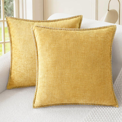 CaliTime Decorative Couch Throw Pillow Covers 18 X 18 Inches Smoke Blue