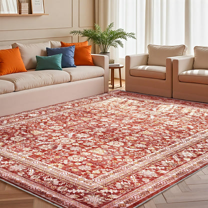 OPPODREAM Vintage Blue Area Rugs 5x7, Washable Rug for Living Room