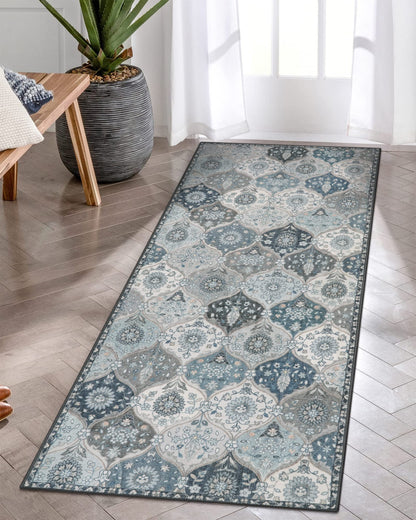 Lahome Moroccan Kitchen Rugs Non Slip Washable, 2x4 Rugs for Entryway