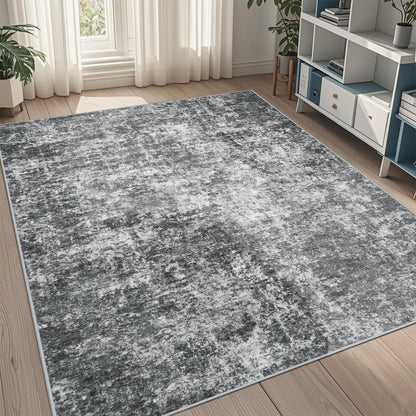 8x10 Area Rugs for Living Room Washable Bedroom Dining Room Blue Grey
