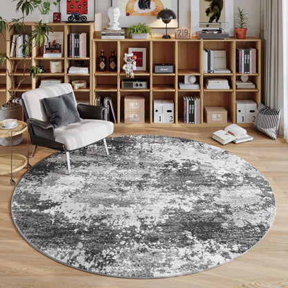 Black Washable Rug 5x7 Area Rugs for Living Room Bedroom Carpet