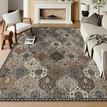 Lahome Moroccan Kitchen Rugs Non Slip Washable, 2x4 Rugs for Entryway