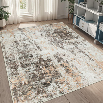 8x10 Area Rugs for Living Room Washable Bedroom Dining Room Blue Grey
