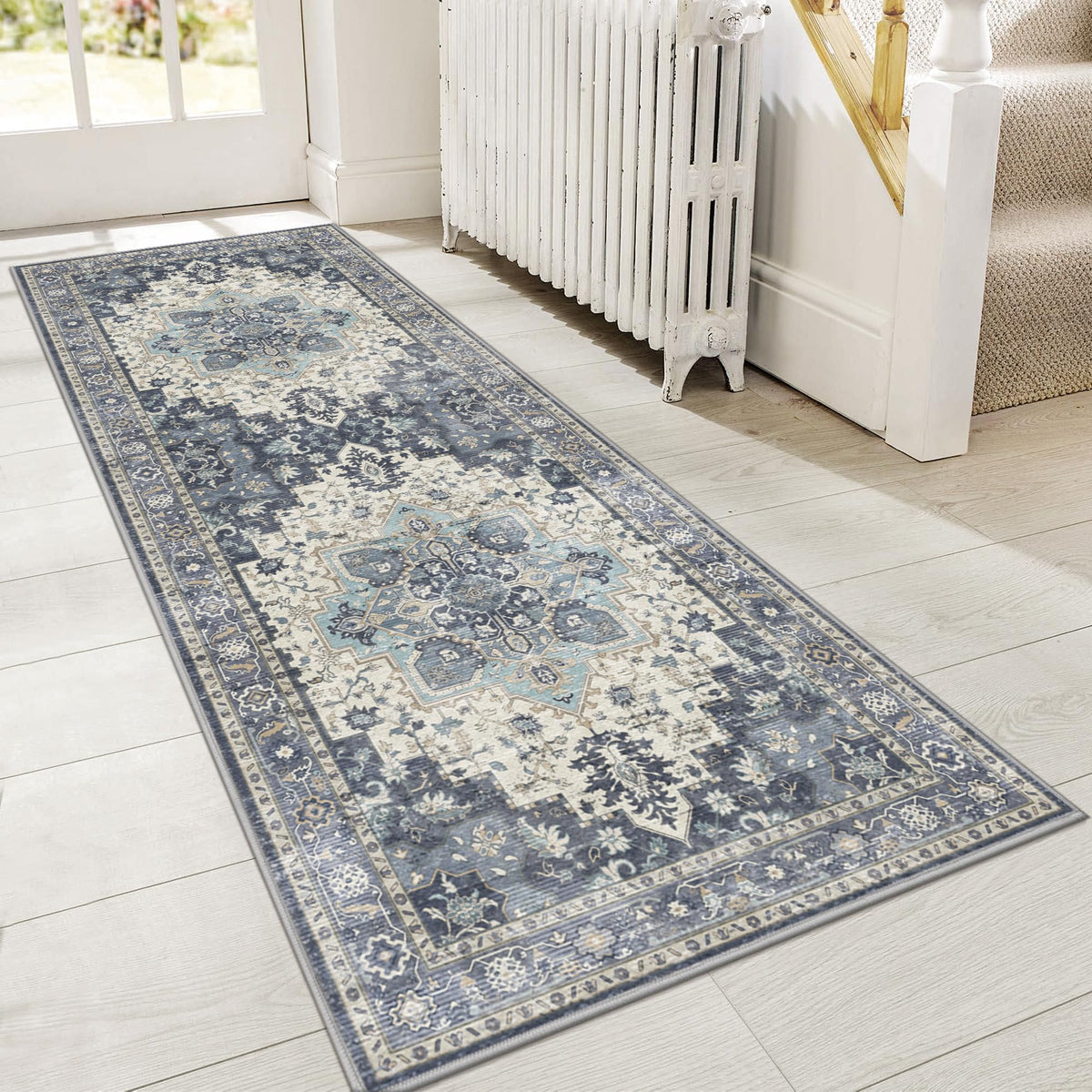 GENIMO 8x10 Washable Area Rugs for Living Room, Non Slip, Taupe Brown