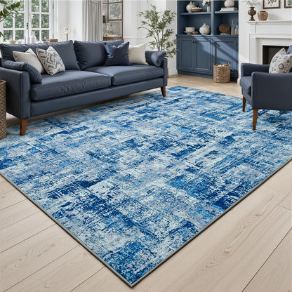 Toneed 4x6 Feet Washable Area Rugs for Bedroom Living Room, 48"x72" Grey