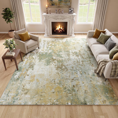 Black Washable Rug 5x7 Area Rugs for Living Room Bedroom Carpet