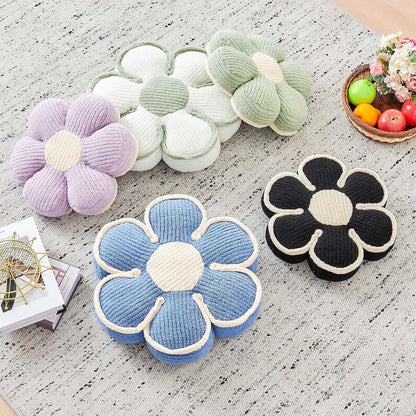 Kcvvcr Flower Pillow, Soft Flower Decorative Throw Pillow, Cute Daisy Flower Shaped Seating Floor Cushion Room Décor Plush Pillows for Sofa Couch Bed (13.7 Inch, Sage Green)