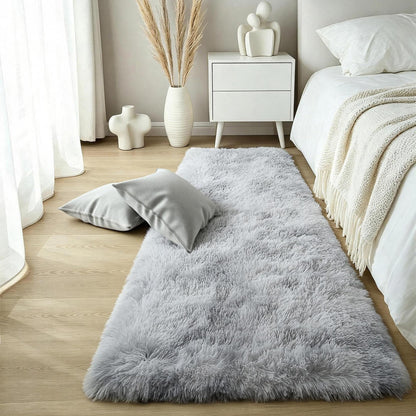 Pink Fluffy 4x6 Area Rugs for Bedroom Girls, Plush Washable Carpet