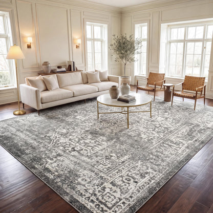 SAFAVIEH Evoke Area Rug 9x12, Large Ivory & Taupe EVK256E