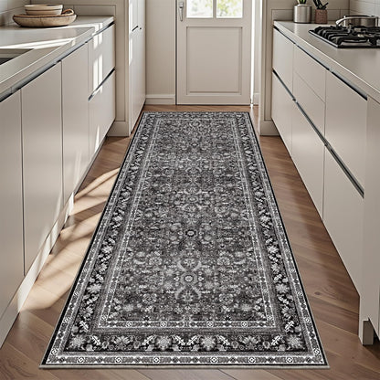 OPPODREAM Vintage Blue Area Rugs 5x7, Washable Rug for Living Room