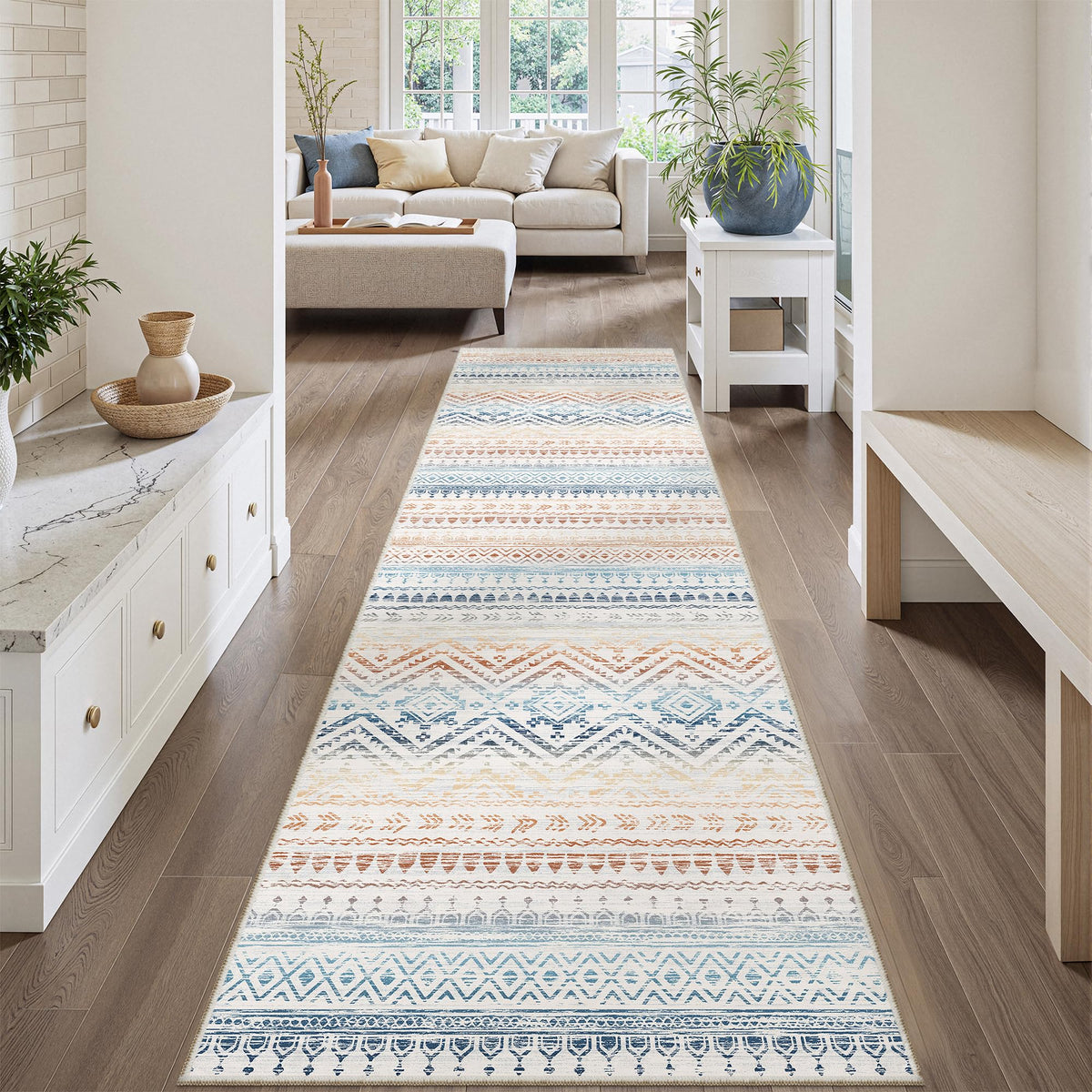 Miukiki 8x10 Area Rug for Living Room, Washable Soft Non Slip Rug Grey