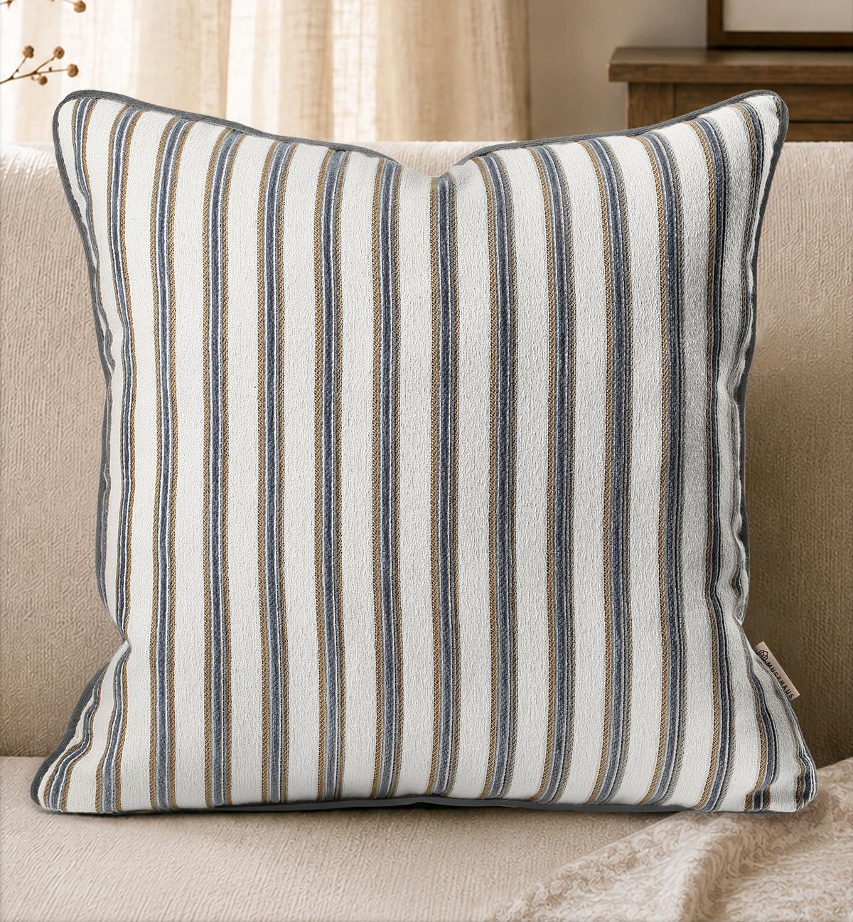 Chenille Throw Pillow Cover, 18x18 Inch, Fall Floral