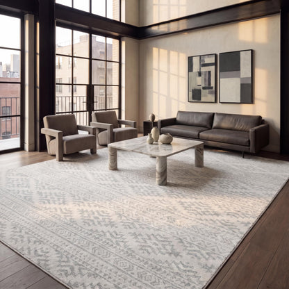 SAFAVIEH Tulum Area Rug 8x10, Large Ivory & Grey TUL272A