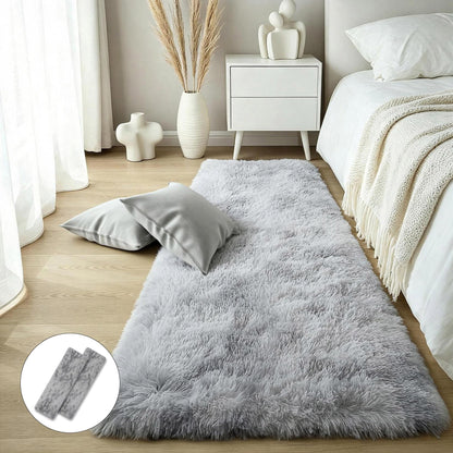 Pink Fluffy 4x6 Area Rugs for Bedroom Girls, Plush Washable Carpet