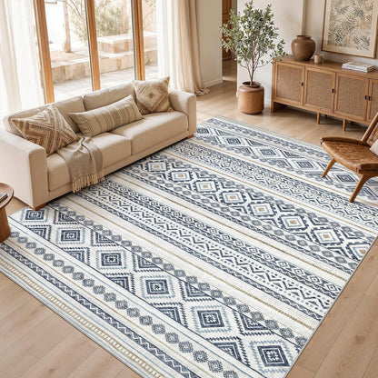 cotiled Boho 5x7 Area Rugs for Living Room: Soft Moroccan Washable Rug