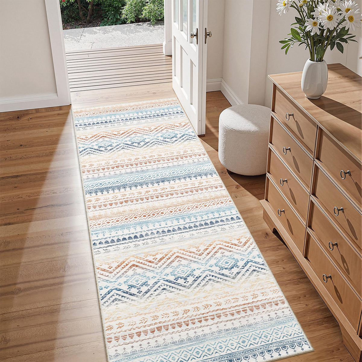 Miukiki 8x10 Area Rug for Living Room, Washable Soft Non Slip Rug Grey