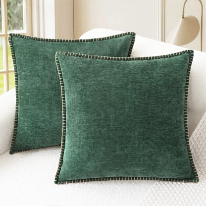 CaliTime Decorative Couch Throw Pillow Covers 18 X 18 Inches Smoke Blue