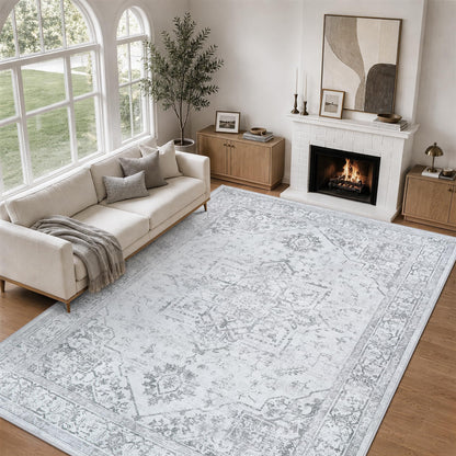 8x10 Area Rugs for Living Room Washable Non-Slip Rug Beige