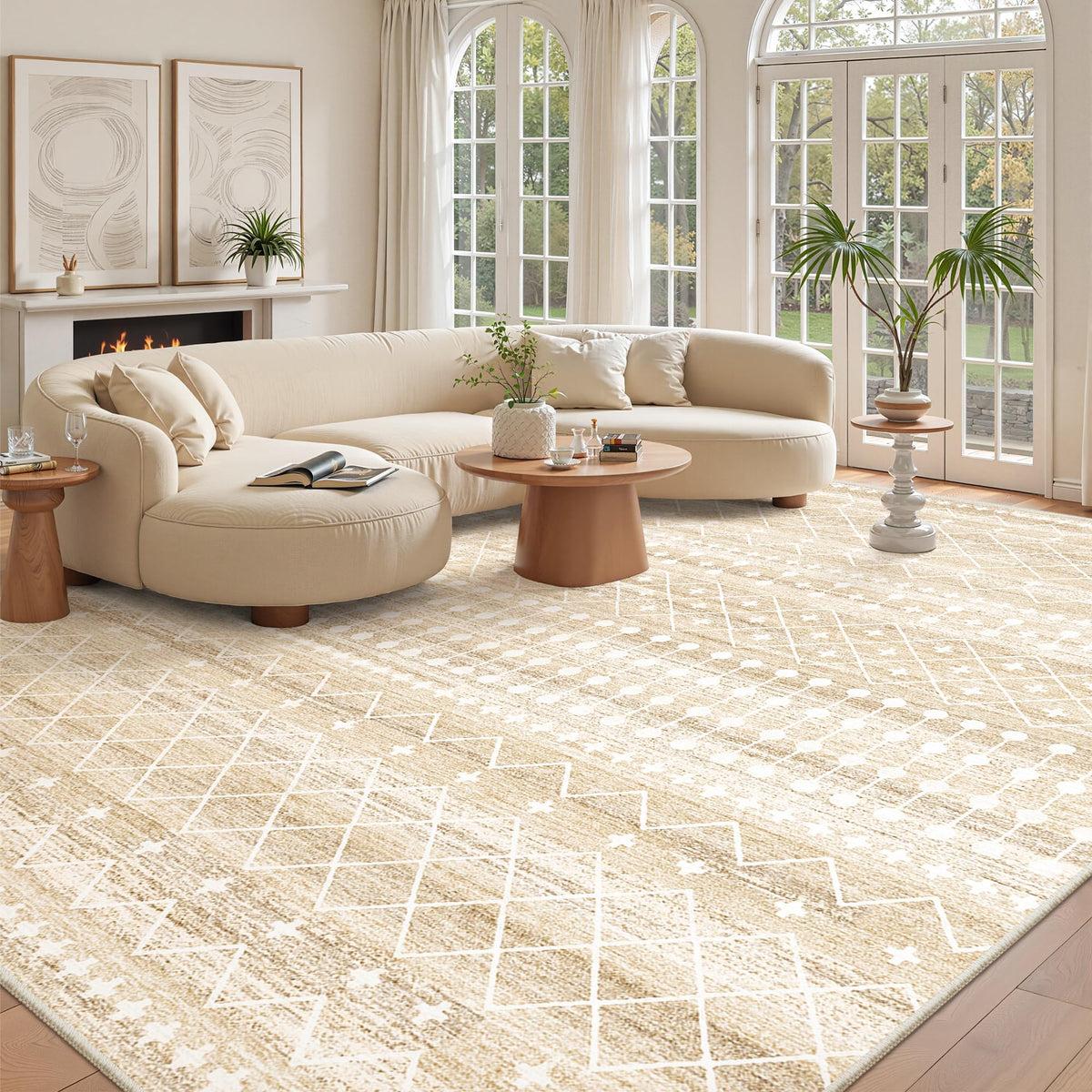 Miukiki 8x10 Area Rug for Living Room, Washable Soft Non Slip Rug Grey